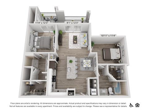 Two Bedroom Floorplan